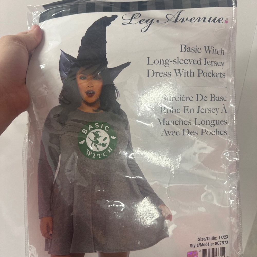 Plus Size Basic Witch Costume 1X/2X